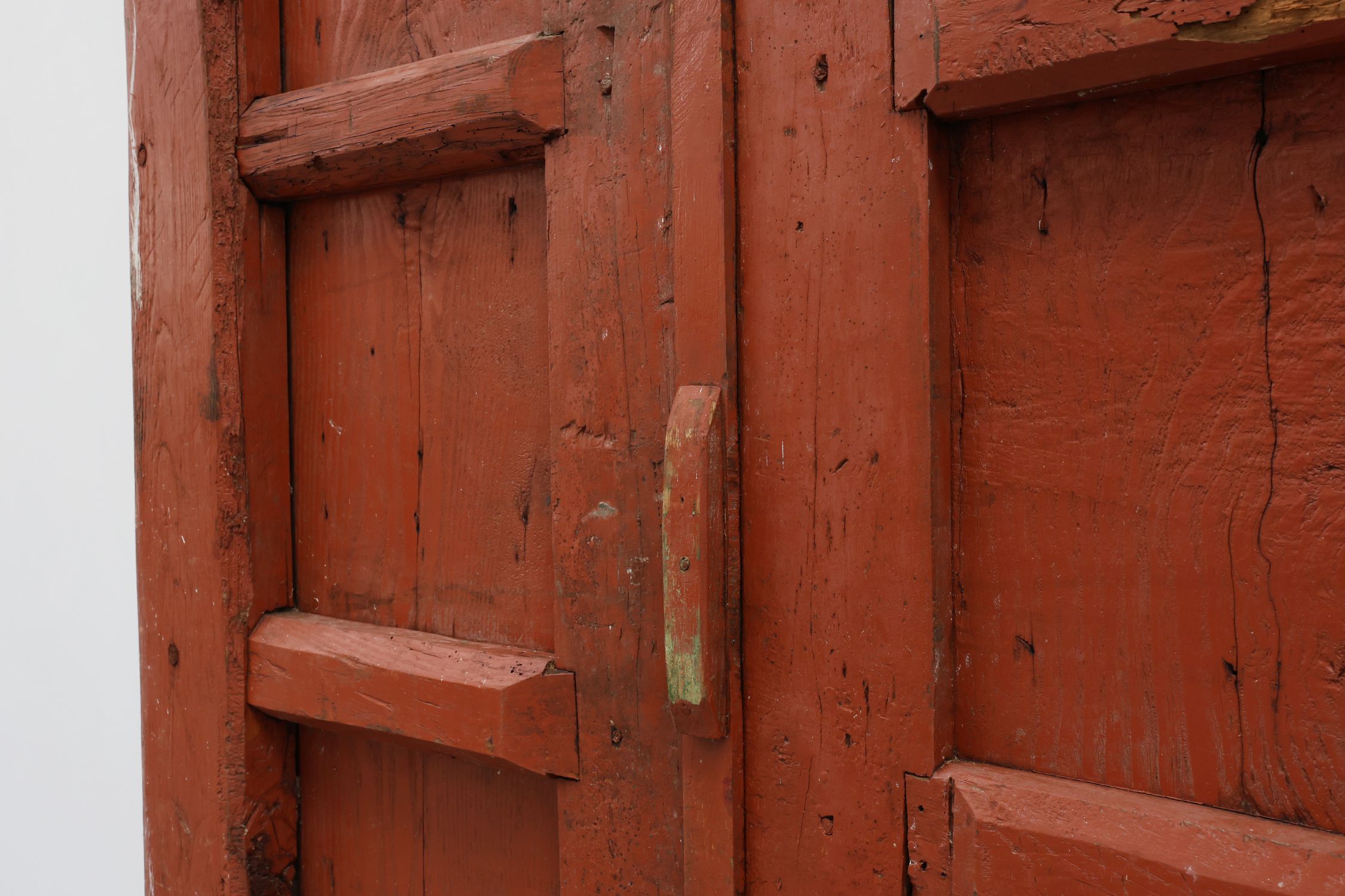 Large 17th century Monastery doors in terracotta lacquered oak, Portugalthumbnail